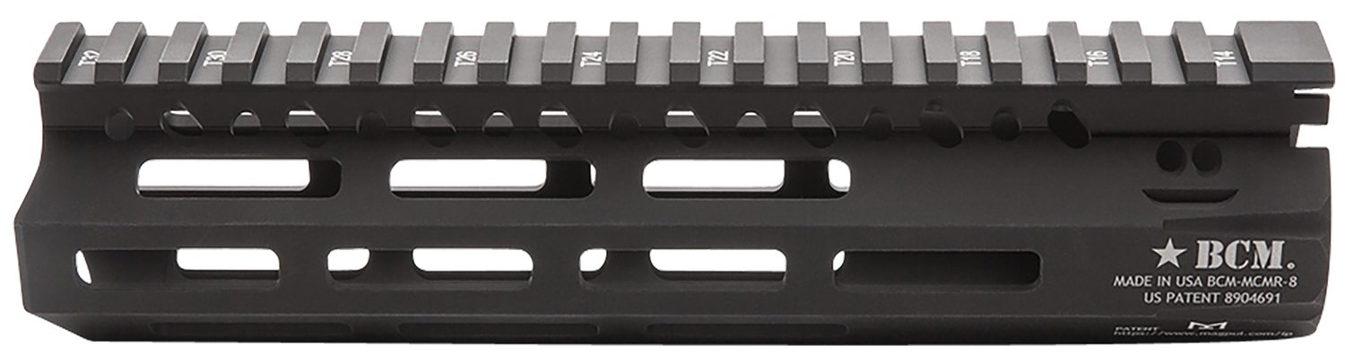 BCM MCMR8556BLK 8" M-LOK Free-Float Handguard, Aluminum, Black Finish - Bravo Company Manufacturing