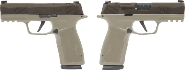 SIG SAUER P365 X-MACRO 9MM PSTL 3.7" 2-17RD M.S. OR 2 TONE BRONZE/TAN