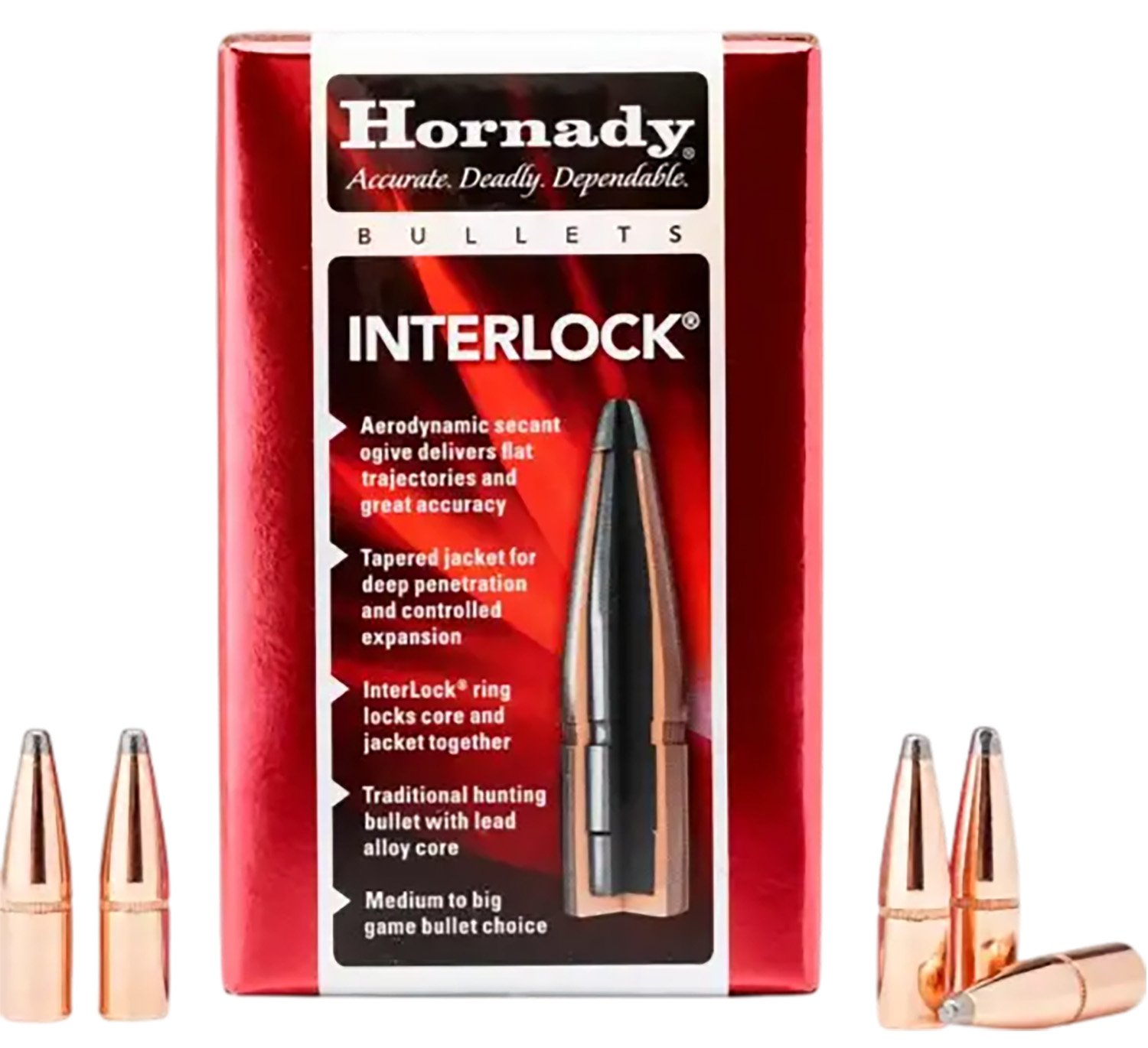 Hornady 41051 InterLock .411 300gr Spire Point 50/Box - Hornady - 405 Caliber