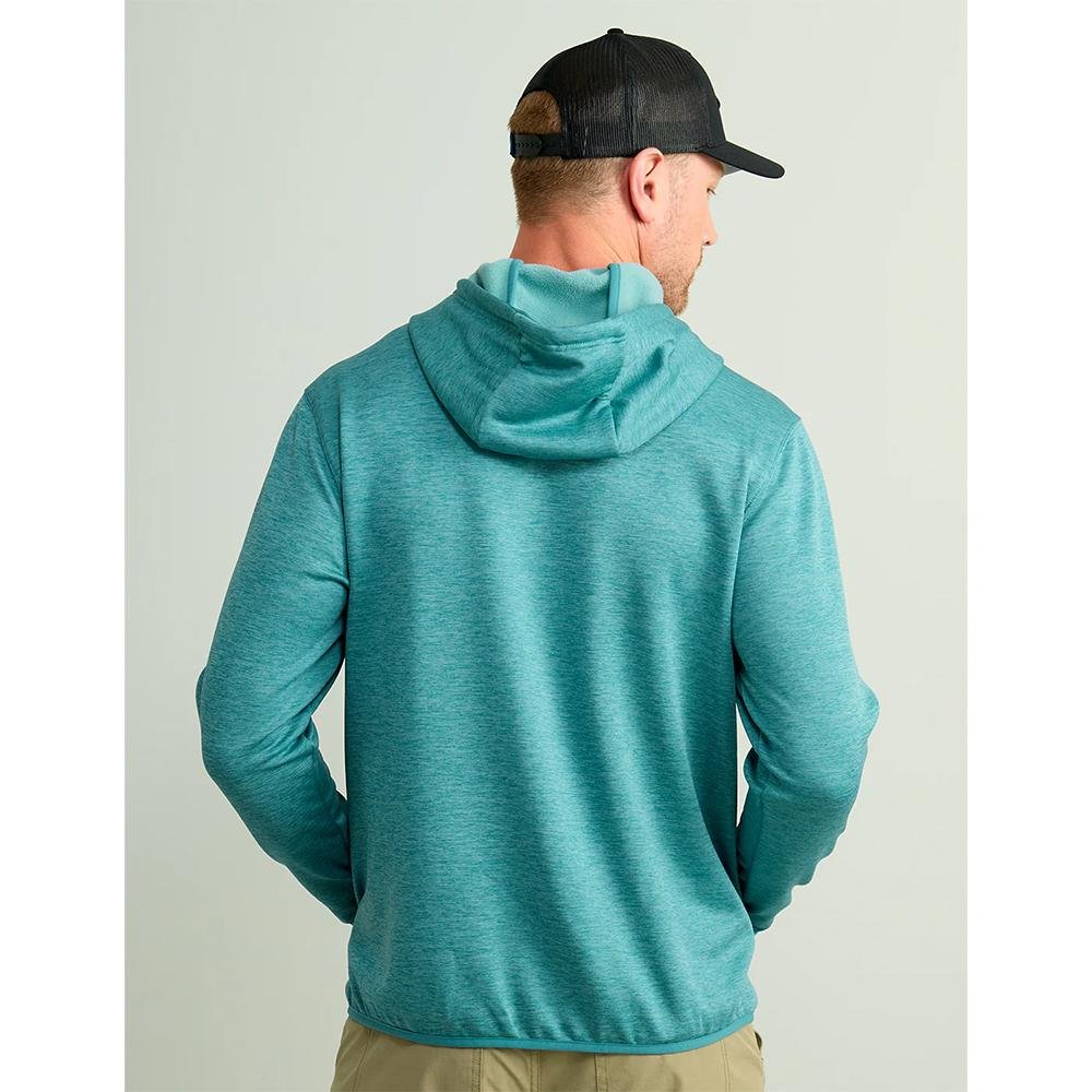 Huk H1300093-540-S Performance Fleece Hoodie Storm Blue Heather Small - Marolina DBA HUK