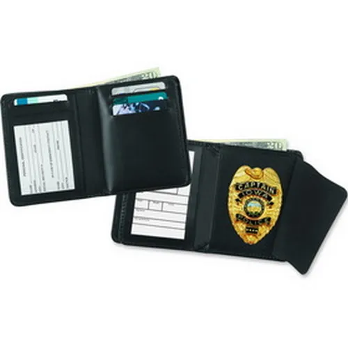Strong Leather Hidden Badge Wallet Dress Black Concealed - Strong Leather