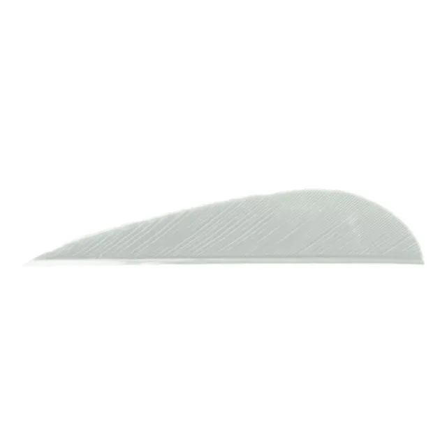 Trueflight 11201 Parabolic Feathers White 3" RW 100 Pack - Trueflight
