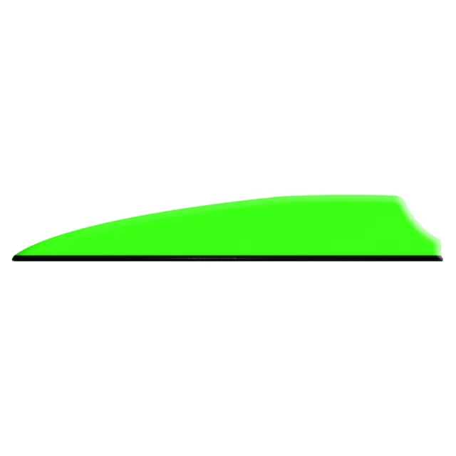 Q2i Q07043 Fusion X-II Vanes Neon Green 3" 100pk Shield Cut Design - Q2i