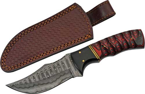 SZCO Supplies Rite Edge DM1288 4In Buffalo Horn Damascus Knife - SZCO Supplies