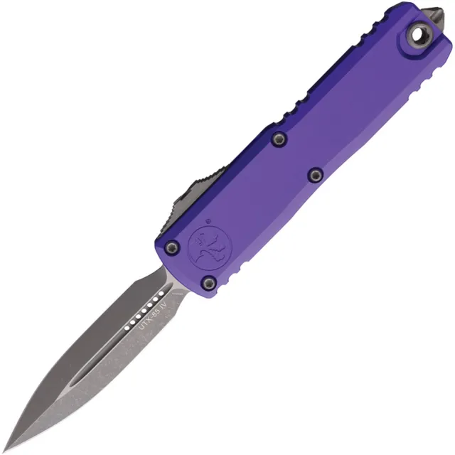 Microtech UTX-85 G4 3.1 In D/E Apocalyptic Standard Purple ALU Handle - MICROTECH for sale at Iron and Lace