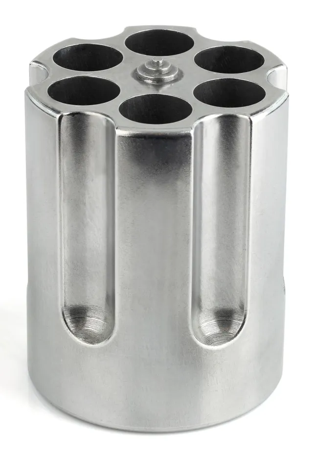 Caliber Gourmet CBG1007 Silver Aluminum Revolver Cylinder Pen Holder - Caliber Gourmet
