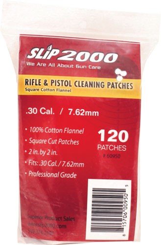 Buy Slip 2000 60950 .30/7.62mm 2in Square Cotton Cleaning Patches 120pk online