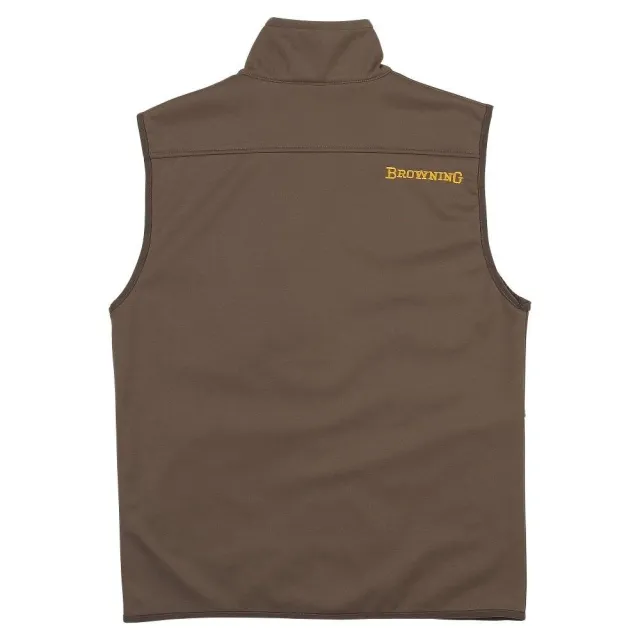 Browning Softshell Vest Major Brown S - Windproof, Water-Resistant, Fleece - Browning