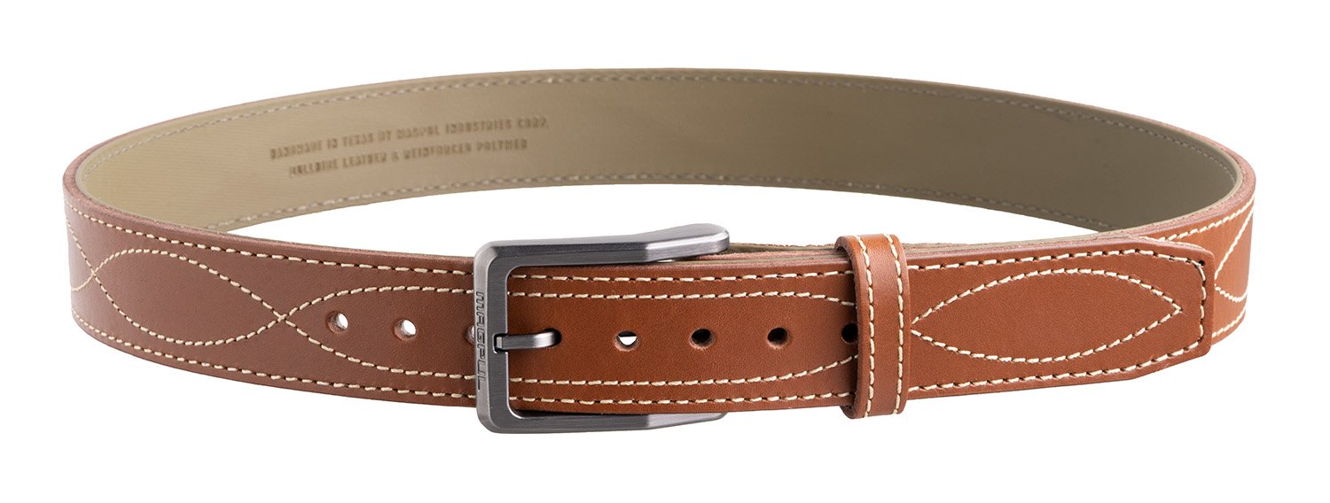 Magpul MAG127623046 Tejas EL Pistolero Gun Belt 46" Light Brown Bull Hide - Magpul Industries