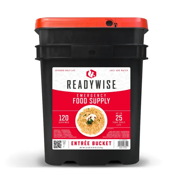 ReadyWise RW01120 Grab N Go Bucket Freeze Dried Entrees 120 Servings - Wise Foods, Inc.