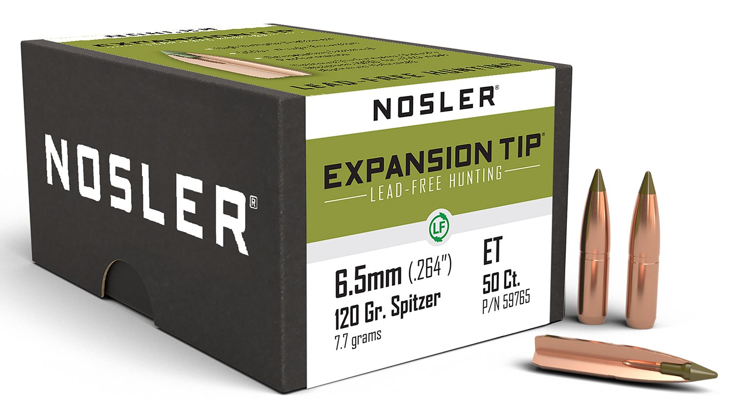 Buy Nosler E-Tip 59765 6.5mm 120 Grain Lead Free Polymer Tip 50 Count online