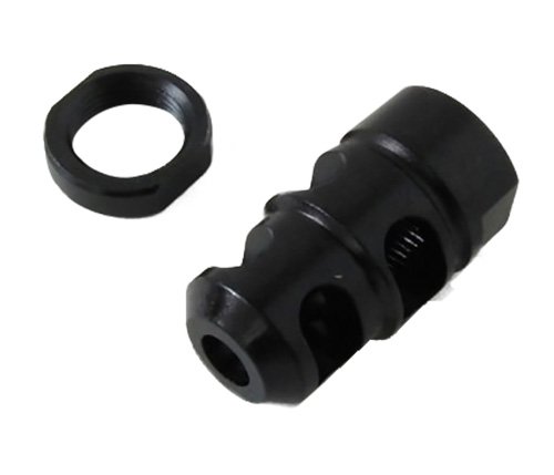 Kel-Tec PLR/SU-5826 Muzzle Brake Kit Black Steel 1/2"-28 tpi Threads - Kel-Tec - PLR-22