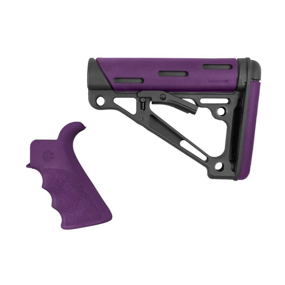 Buy Hogue 15656 AR15/M16 Beavertail Grip OverMolded Collapsible Kit Purple online