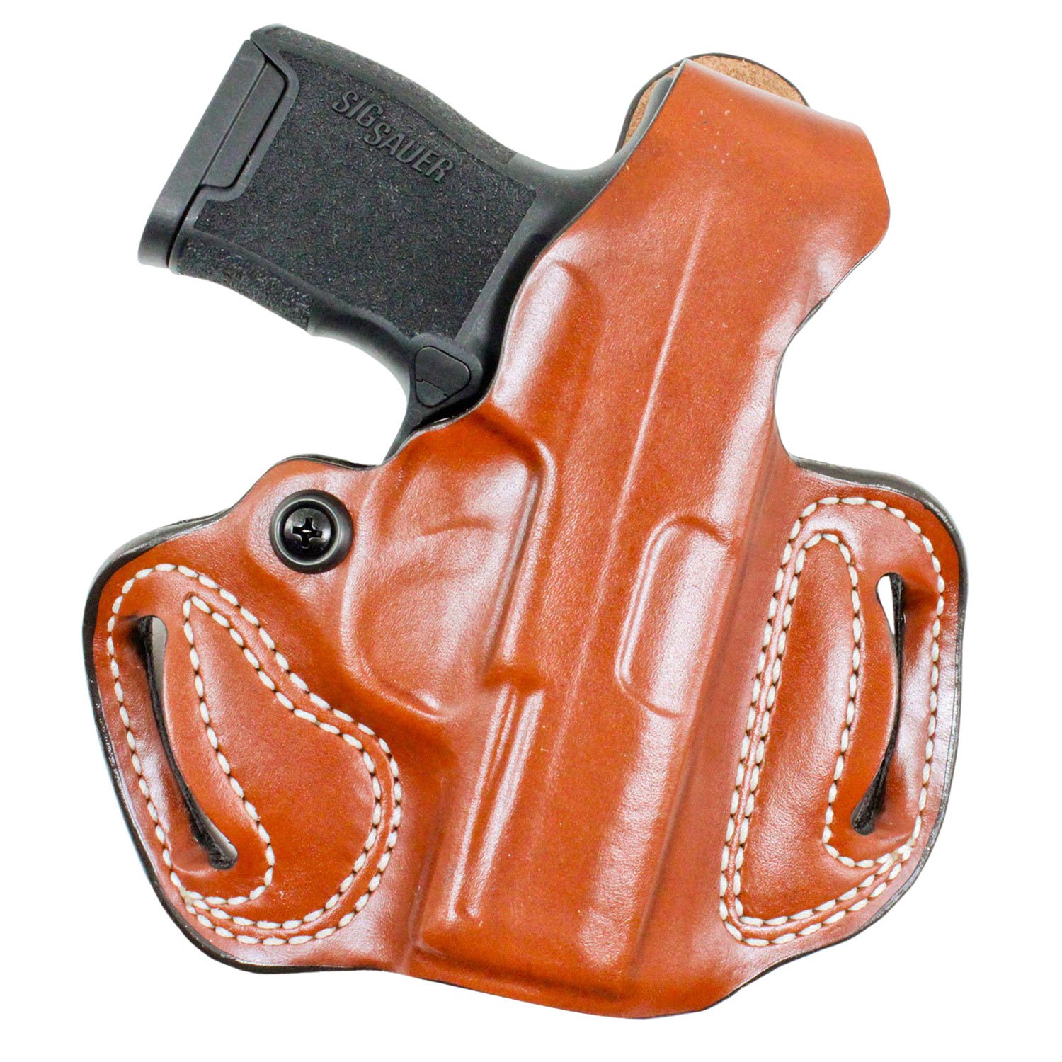 DeSantis 085TAE1Z0 Thumb Break Mini Slide Tan Leather Holster Glock 17/19/22 - DeSantis