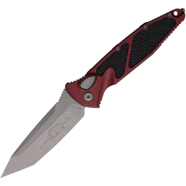 Microtech 161A-10APMR Socom Elite 3.98 In T/E-Auto Merlot ALU HNDL