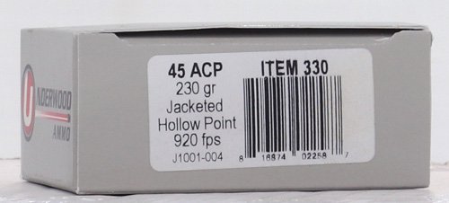 Buy Underwood Ammo 45 ACP 230 gr JHP 20 Round Box online