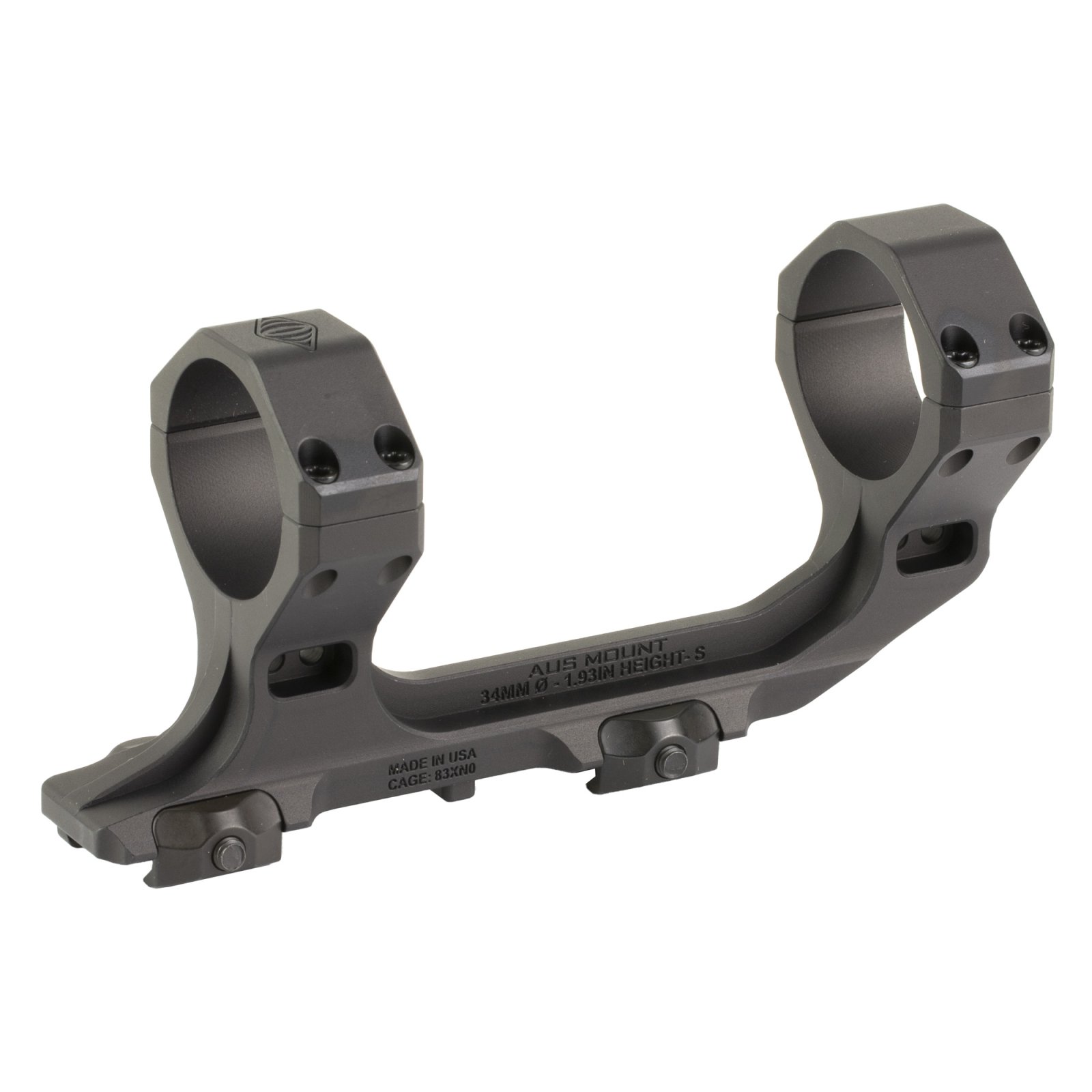 Reptilia 100-242 AUS Mount, 34mm, Black Anodized, 1.93" Height - Reptilia