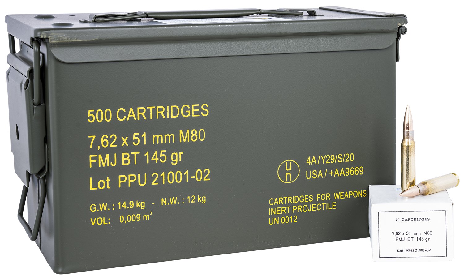 Prvi Partizan Rangemaster PPRM762M 7.62x51mm NATO 145gr FMJ BT 500 Case - Prvi Partizan - 7.62x51mm NATO