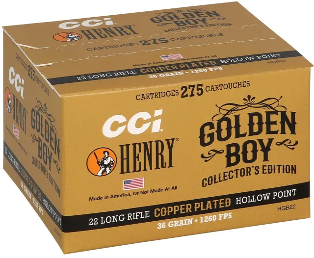 CCI 22LR 36gr Copper Plated Hollow Point 1260 FPS Henry GB Edition - C.C.I. - 22 LR