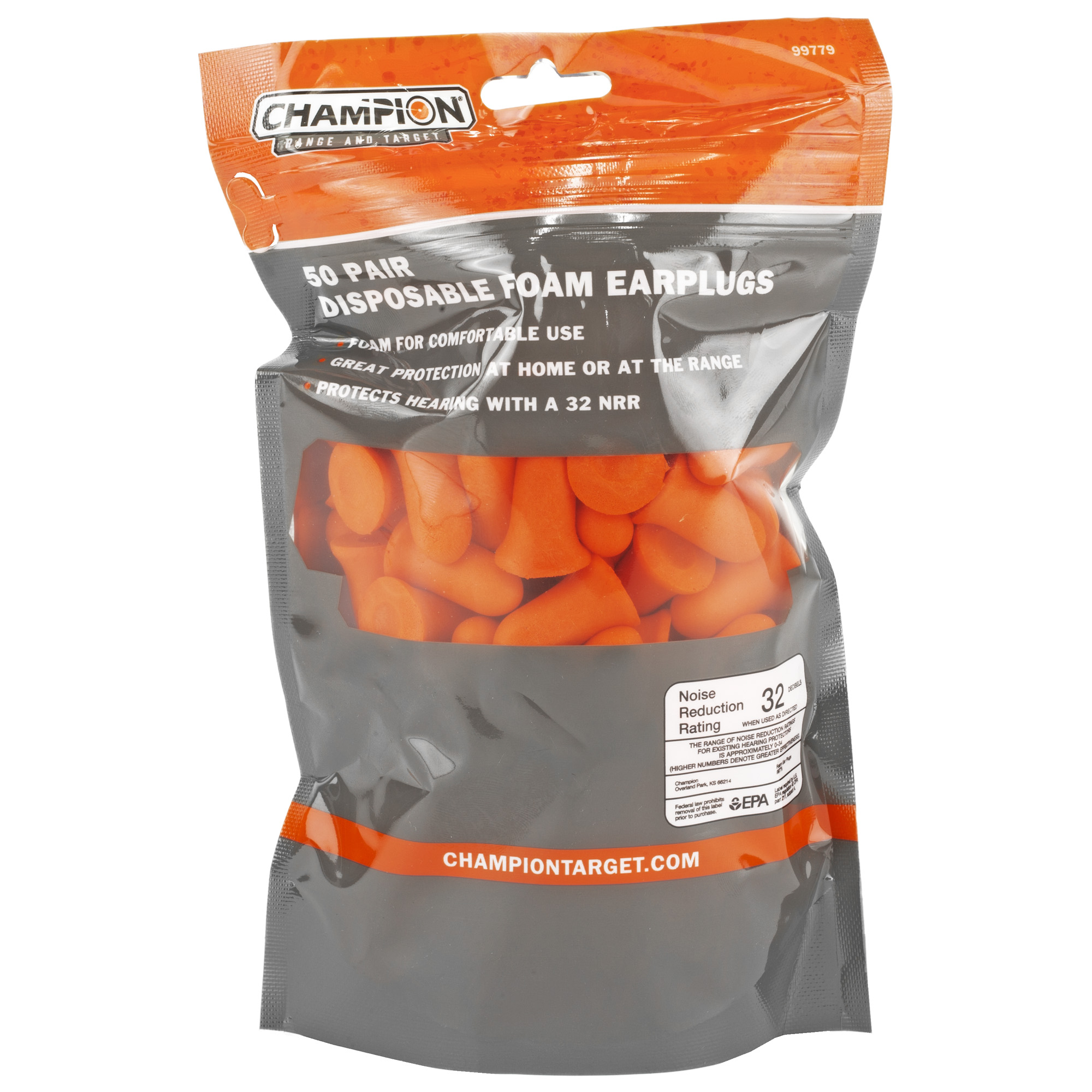 Buy Champion Foam Ear Plugs 50 Pairs Bag online