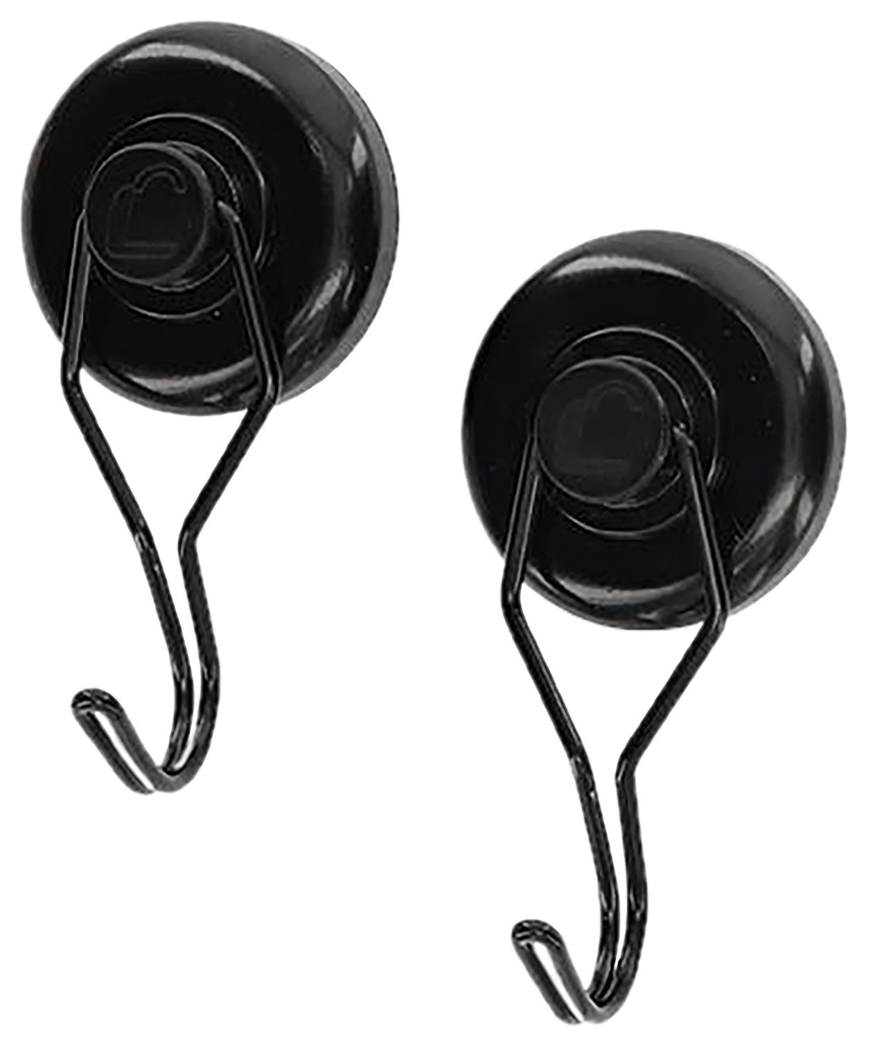 Lockdown Magnetic Hook 2 Pack Black Steel 20 lbs Capacity 1215354 - Lockdown