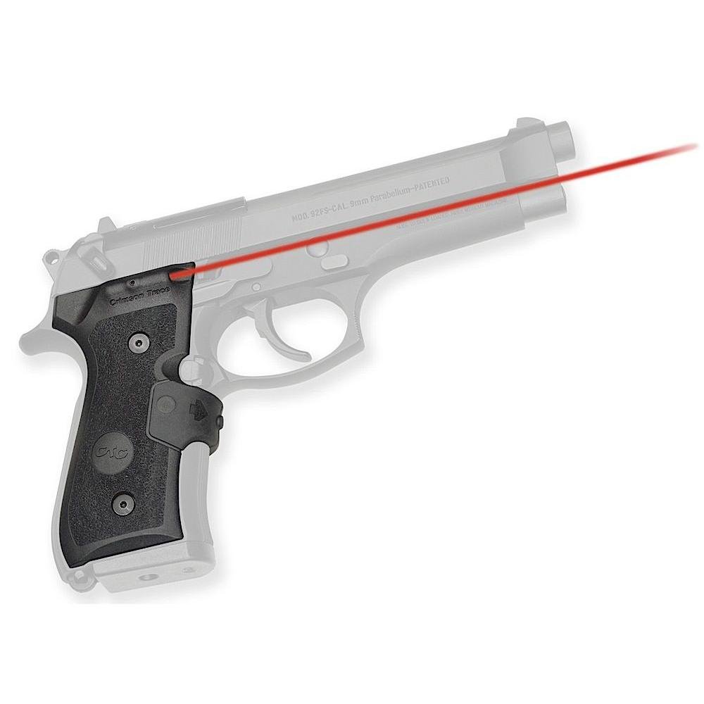 Crimson Trace 0119201 LG-402 Lasergrips Black Red Laser Beretta 92/96/M9 - Crimson Trace - 0.50" AT 50 FT