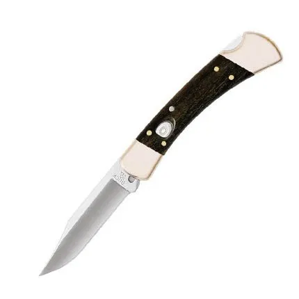 Buck 110 Auto 420 Stainless Ebony Handle Hollow Grind 8.625" OAL 3.75"