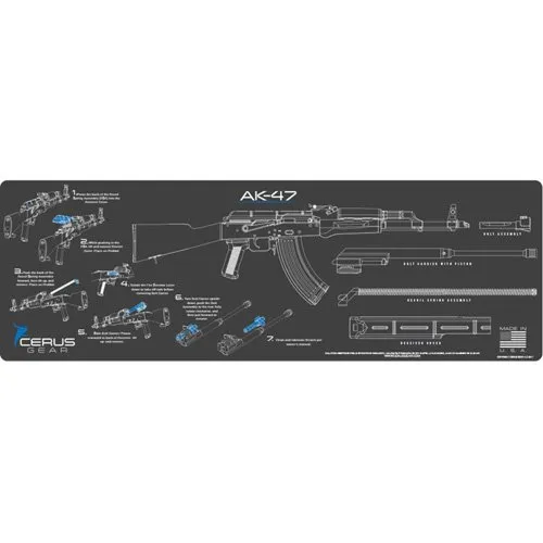 Cerus Gear RM-AK47-INS-GRY Instructional Mat 47In Charcoal Gray