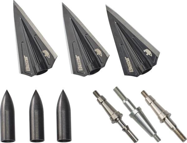 Bear BT175SB Razor Head VWS Broadhead Kit 150-250gr 3-Pack - Escalade Sports DBA Bear Archery