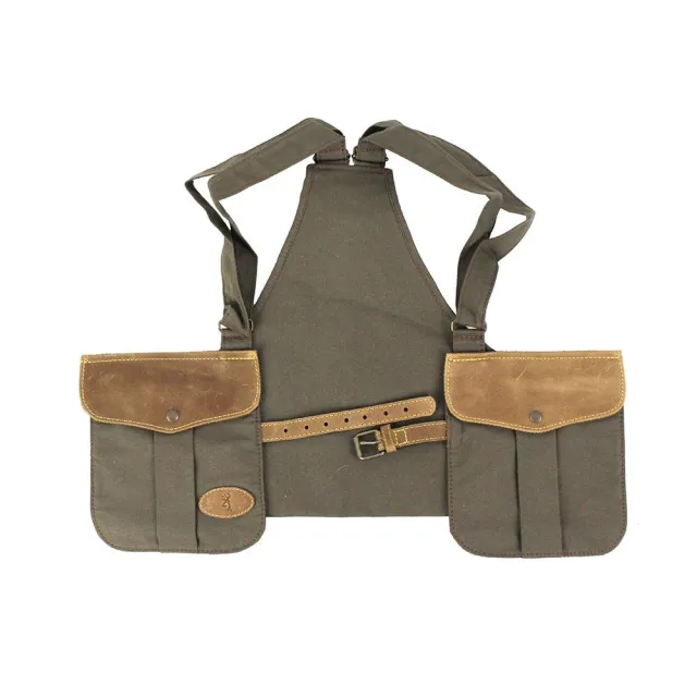 Browning 30504484 Upland Canvas Hunting Vest Olive - Browning for sale at Smoke Wagon Firearms