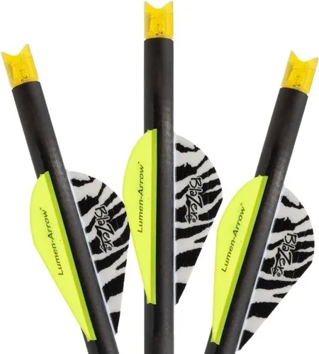 Lumenok BECC3 20in Carbon HD XBow Arrow Orange Crescent Nock 3-Pack - Lumenok