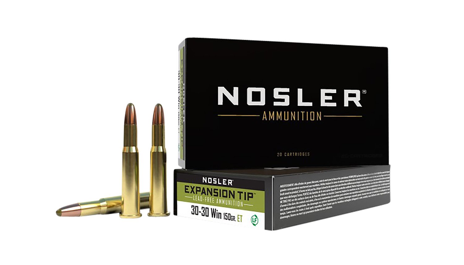 Nosler 40670 30-30 Win 150gr E-Tip Ammo 20 Rounds Lead-Free - Nosler - 30-30 Win