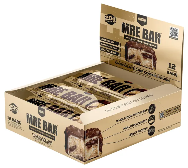 REDCON1 RC1MREBCCCD12 MRE Protein Bar Cookie Dough 12 Pack - REDCON1