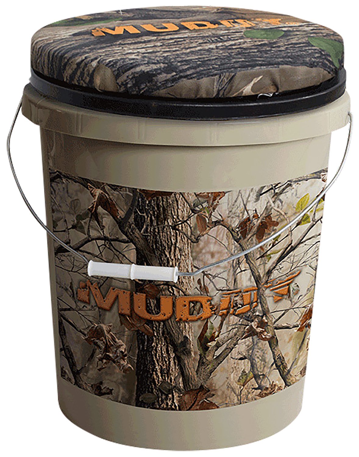 Muddy MUD-GS1204 Spin-Top Camo Bucket Seat 5 Gallon 360 deg View - GSM Outdoors