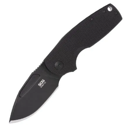 SOG Stout SJ Folding Knife Clip Point CRYO D2 Steel G10 Handle - SOG