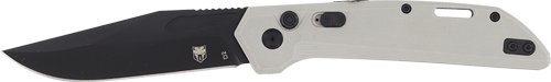 CobraTec Naja CTNAJLNGRY 3.5" D2 Side Button Auto Knife Lunar Grey - CobraTec Knives