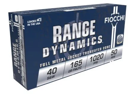 Fiocchi 40SWF Range Dynamics 40S&W 165gr Full Metal Jacket Truncated... - Fiocchi - 40 S&W for sale at Gun Club HQ