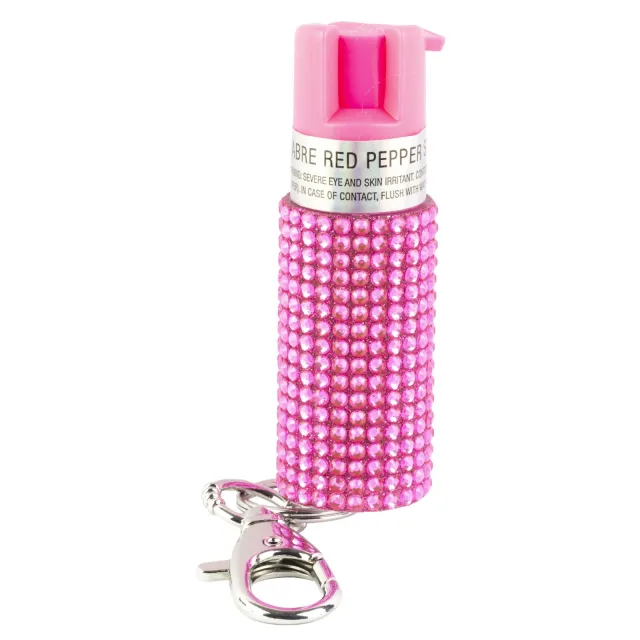 Sabre Jeweled Pepper Spray with Key Ring Pink - SABRE