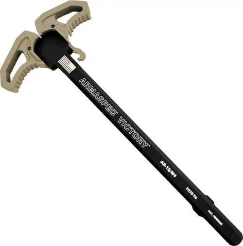 Armaspec ARM161FDE Victory AR15 Charging Handle FDE, 7075 Aluminum - Armaspec