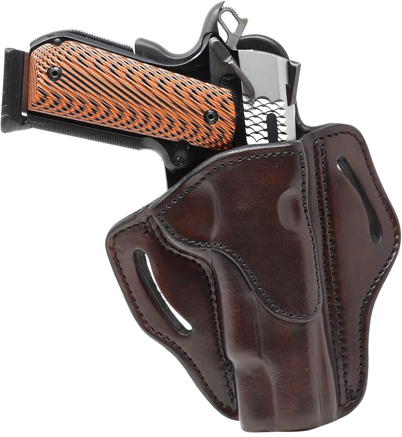 1791 Gunleather BH1-SBR-R 1911 Belt Holster Signature Brown RH OWB - 1791 Gunleather
