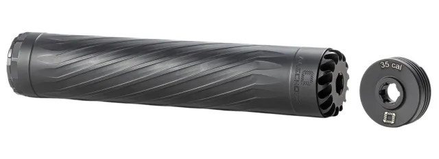 Anechoic X35LB Titanium Suppressor 9mm/.338 Lapua 1/2"x28 Black