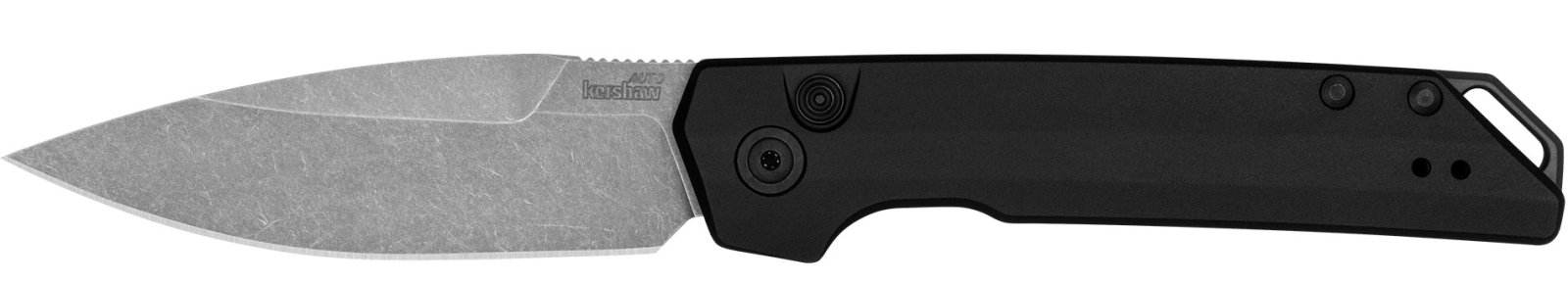 Kershaw 7038 Launch Iridium 3.45" Drop Point Plain Blade Black - Kershaw