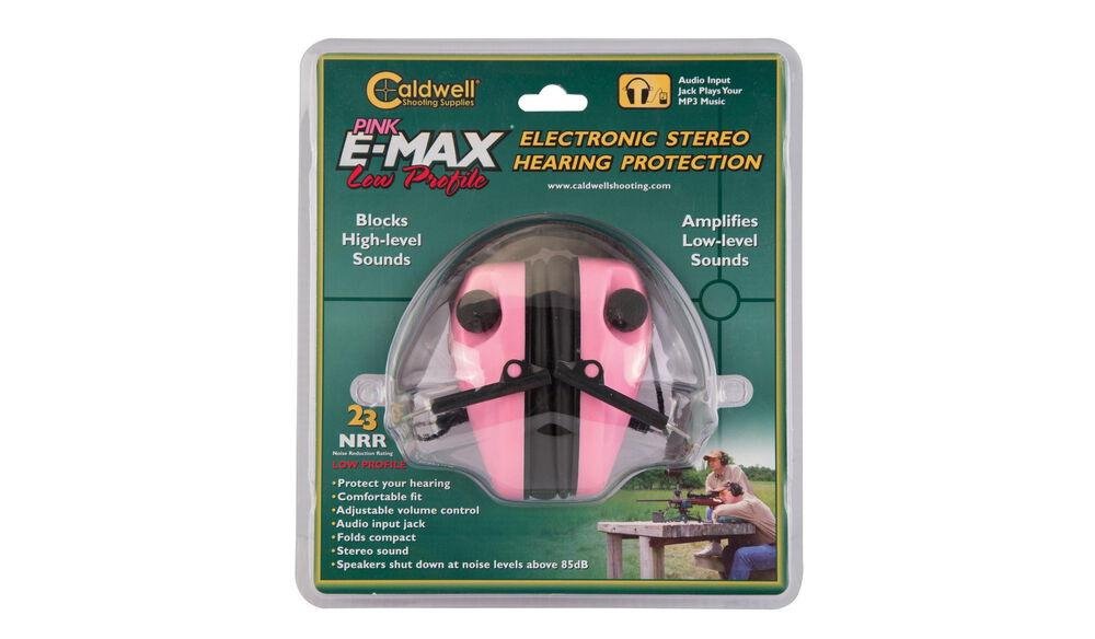 Buy Caldwell 487111 E-Max Pink/Black Adult Hearing Protection, Low-Profile Design, 23dB Noise Reduction online
