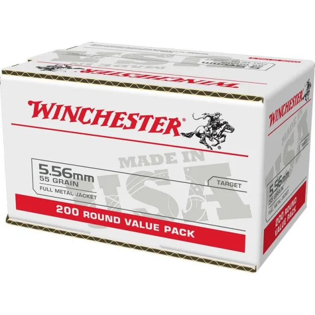 Winchester 5.56x45mm NATO 55Gr Full Metal Jacket 200rd Box Ammo (WM193200) - Winchester - 5.56 NATO