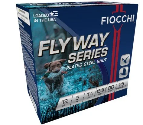 Fiocchi 123ST15B Flyway 12Ga 3" 1-1/5oz BB Steel Shot 25/Box - Fiocchi - 12 Gauge