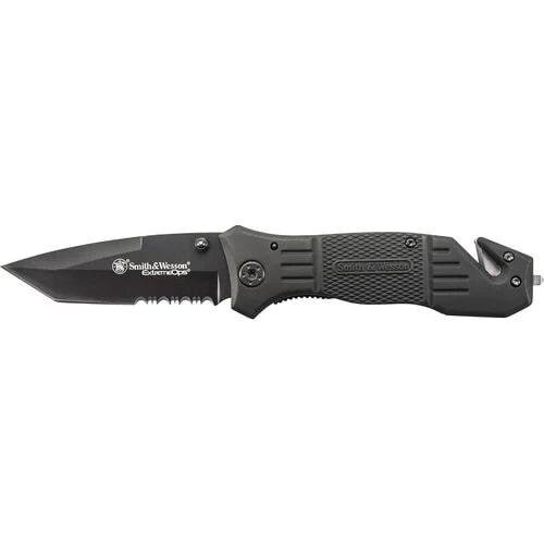Buy Smith & Wesson SWFR2S Folding Knife 3.3 in Black Stainless Tanto Blade online