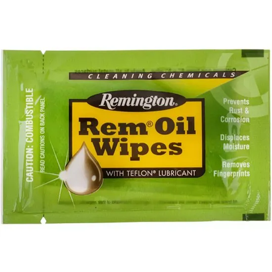 Remington Accessories 18471 Rem Oil Cleans, Lubricates, Protects Single Pack Wipes 300 Per Box - Remington
