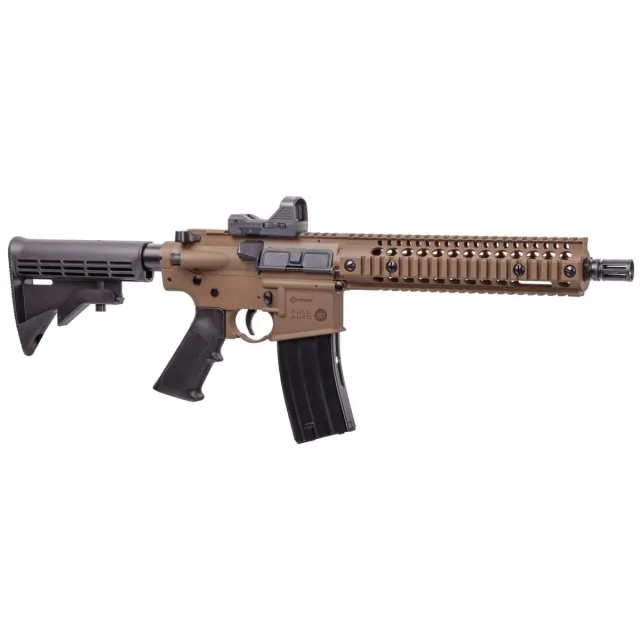 Crosman CFAR1X Full Auto R1 BB Airgun, CO2, 430 FPS, Red Dot, Dark Earth - Crosman