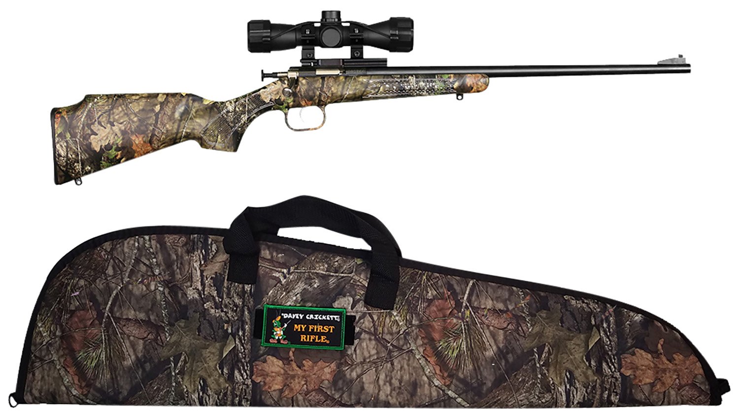 Keystone KSA2163BSC Crickett 22LR Rifle, Camo, 16" Barrel, Scope & Case - Crickett - 22 LR