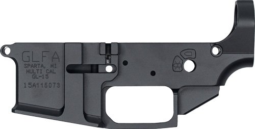 Great Lakes GL15 BLK S Aluminum Black AR15 Lower Receiver - Great Lakes Firearms - Multi